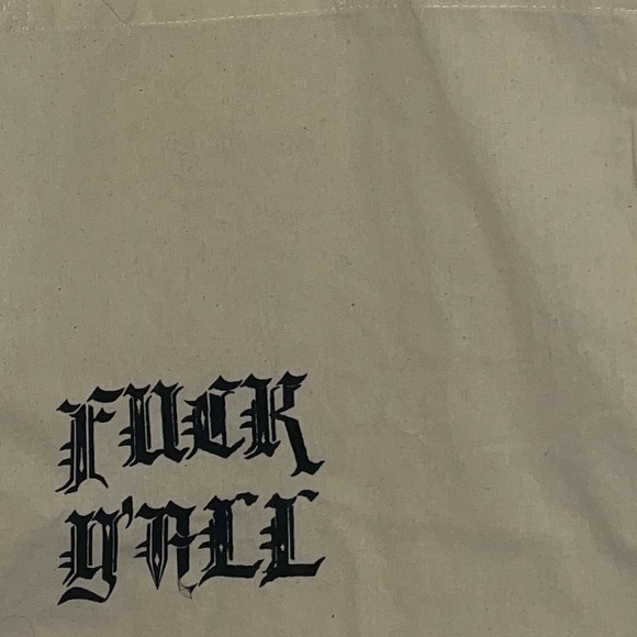 Local (Asheville, NC) Handmade “Fuck y’all” tote bag - Picture 2 of 3